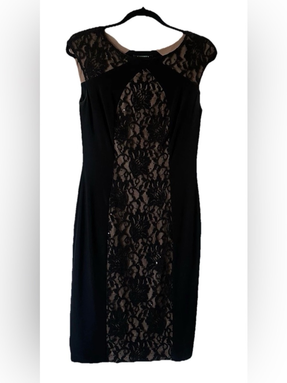 Lauren Ralph Laure Black Nude/Tan Dress